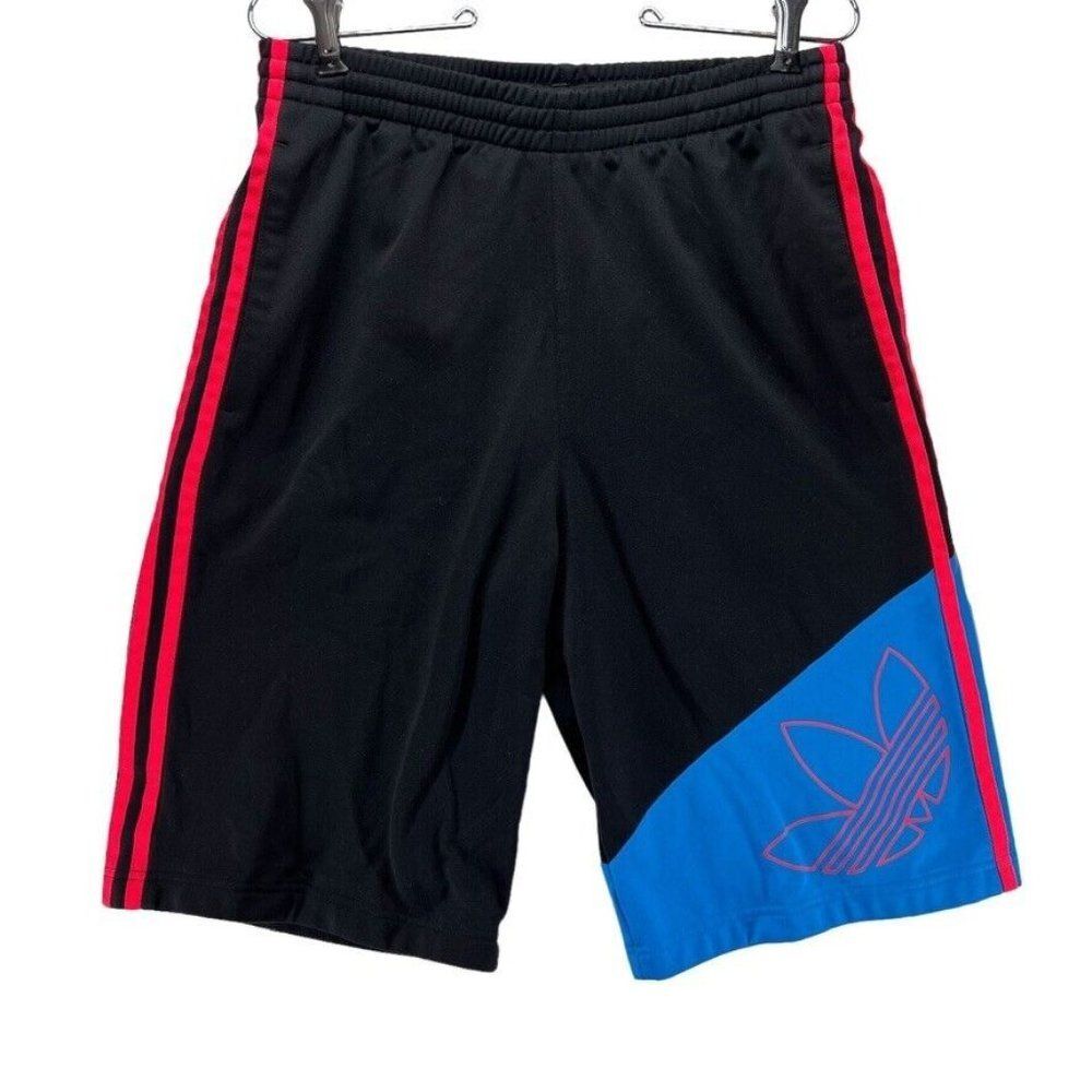Adidas Shorts Men's‎ Small Sports Basketball Black Neon Colors Trefoil Logo